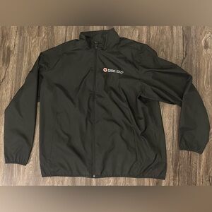 Men’s American Red Cross Trauma Team Blood Donor Black Windbreaker Jacket- 3XL